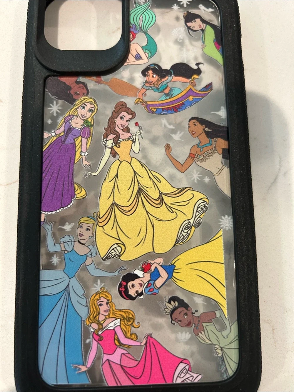 DISNEY PARKS Princesses 3D D-Tech Black iPHONE 14 & 15 Pro Max Phone Case Cover